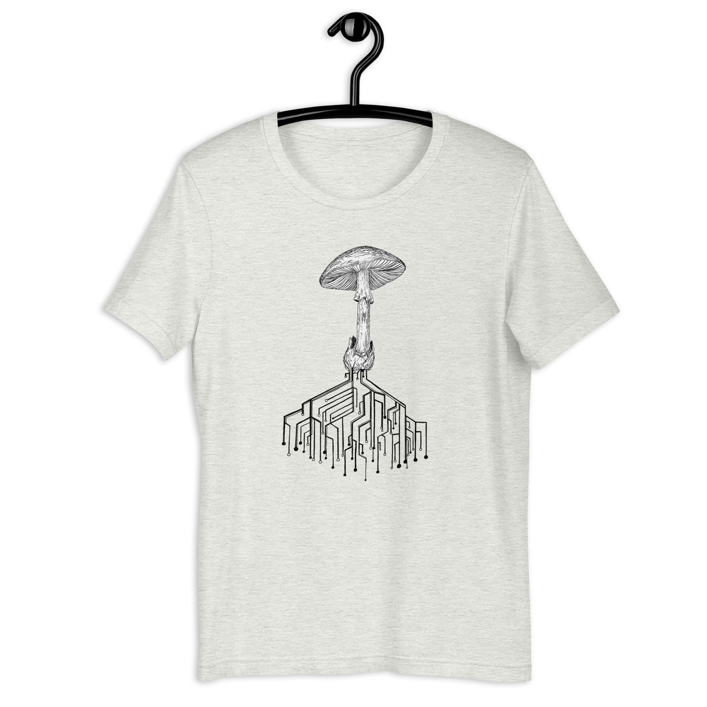 T-shirt: Amanita with circuit board traces