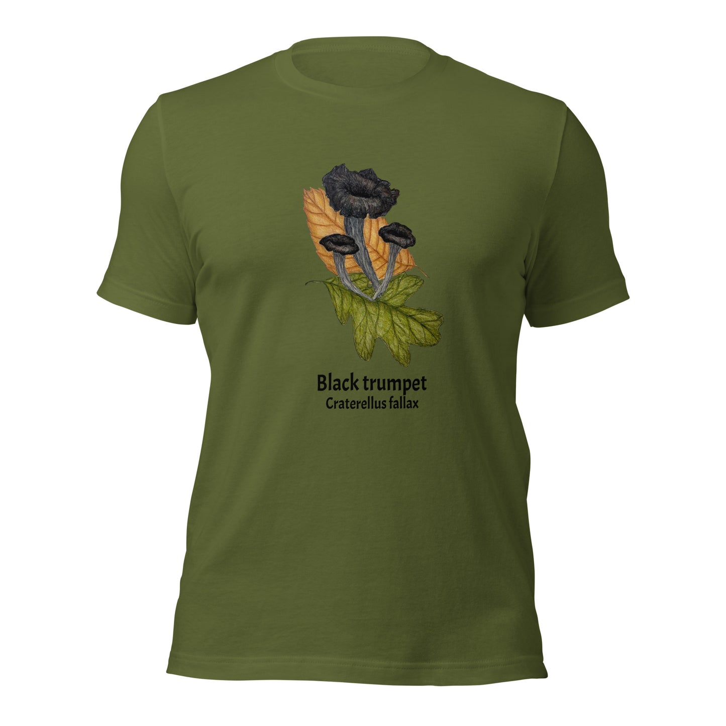 Black trumpet - Craterellus fallax Unisex tee
